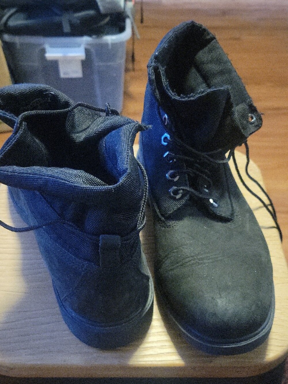 Timberland Black Suede Lace-Up Ankle Boots - Picture 2 of 3